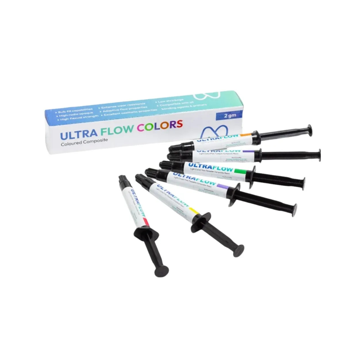 DentAct Ultra Flow Light-Cured Colors Light-Cured Coloured Composite Free Ship.