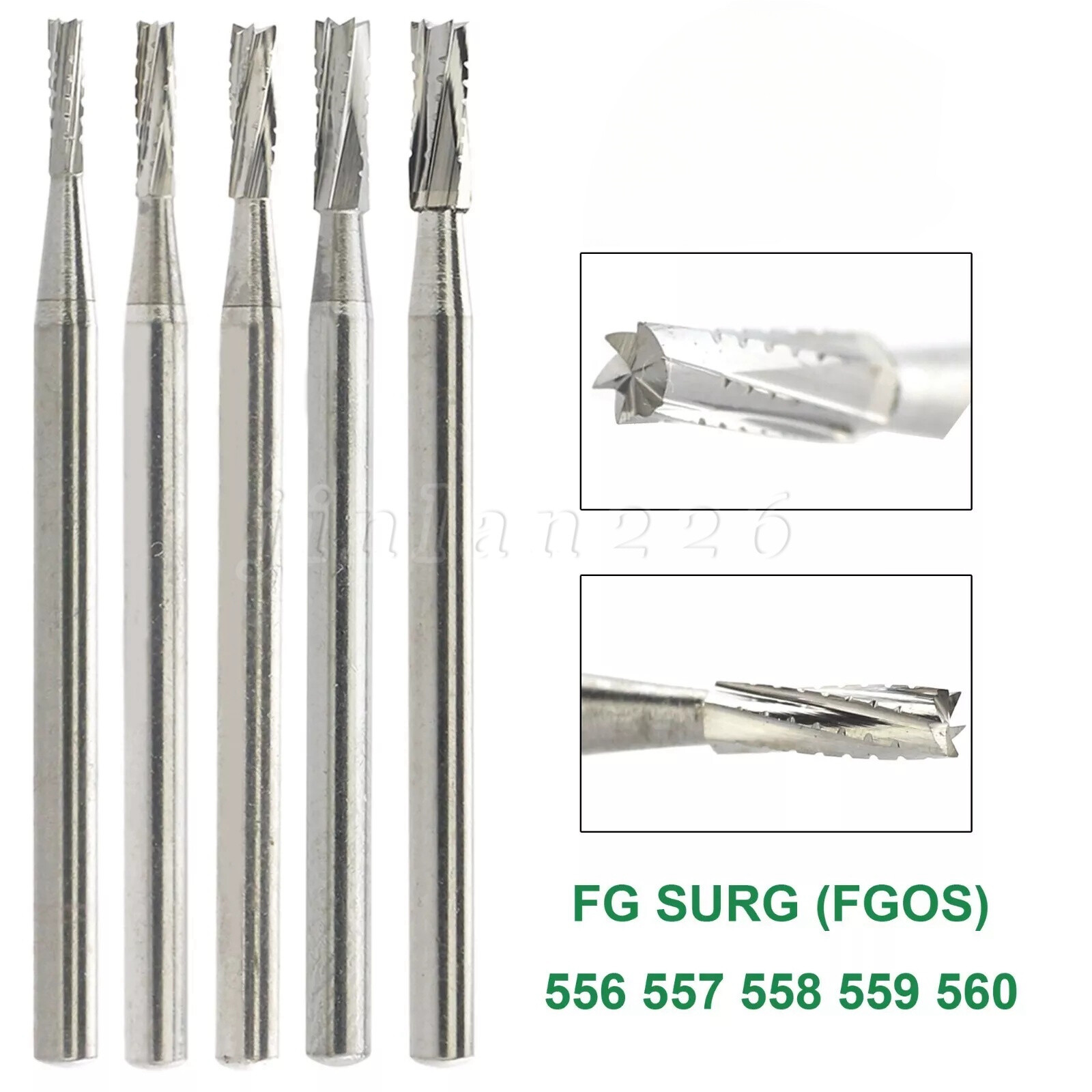 Dental Carbide Burs Surgical Bur Friction Grip FGOS 25mm