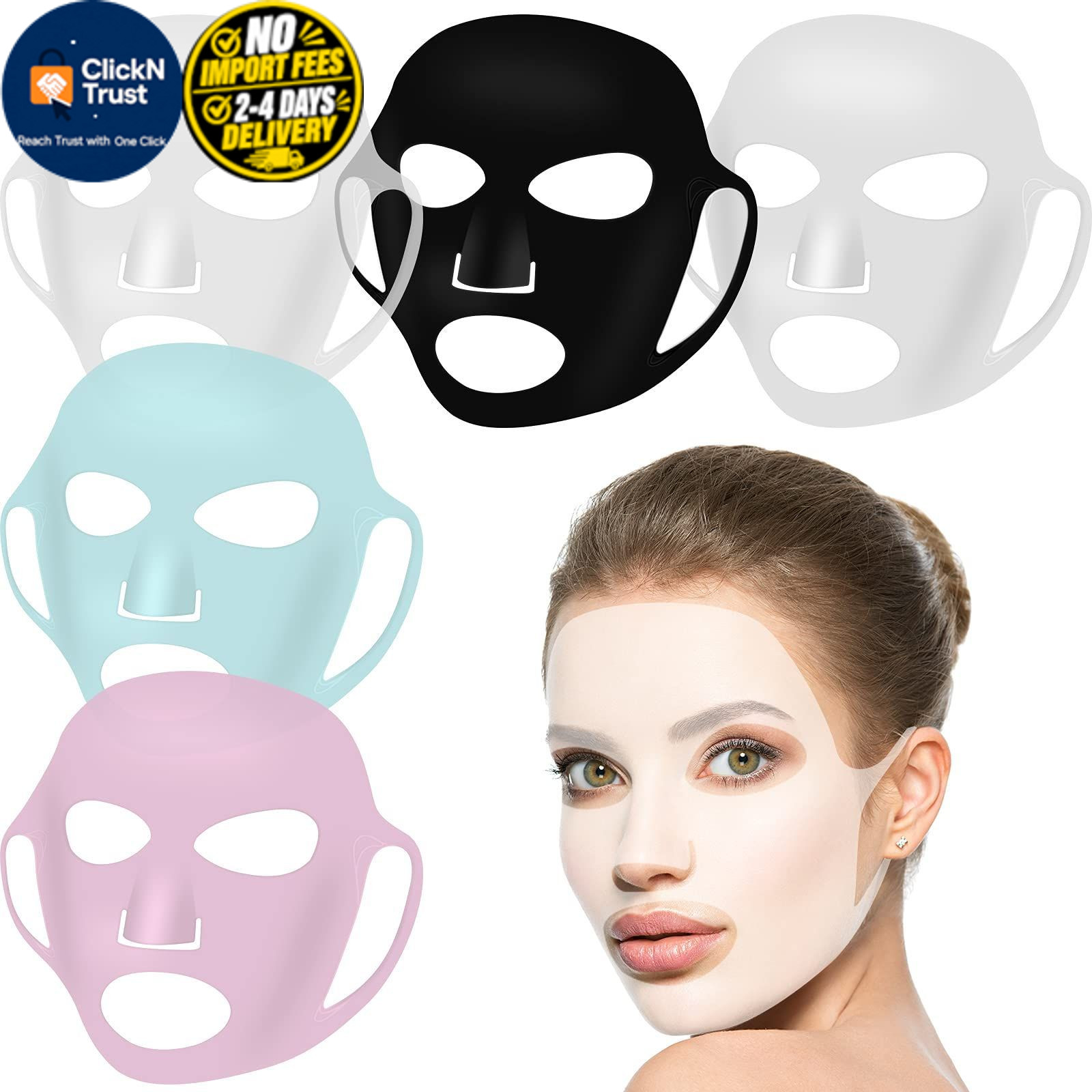 Maitys 5 Pcs 5 Count (Pack of 1), White, Black, Pink, Blue, Transparent