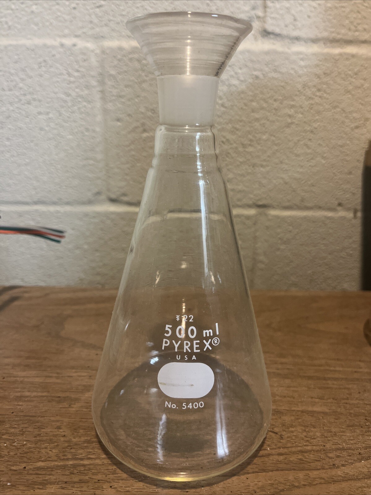 Pyrex 500ml Wide Mouth Erlenmeyer flask No. 5400