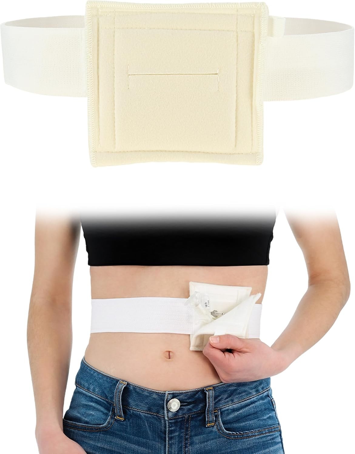 Discreet & Adjustable NelMed Feeding Tube Holder for G, J Tubes – Large 45-60″