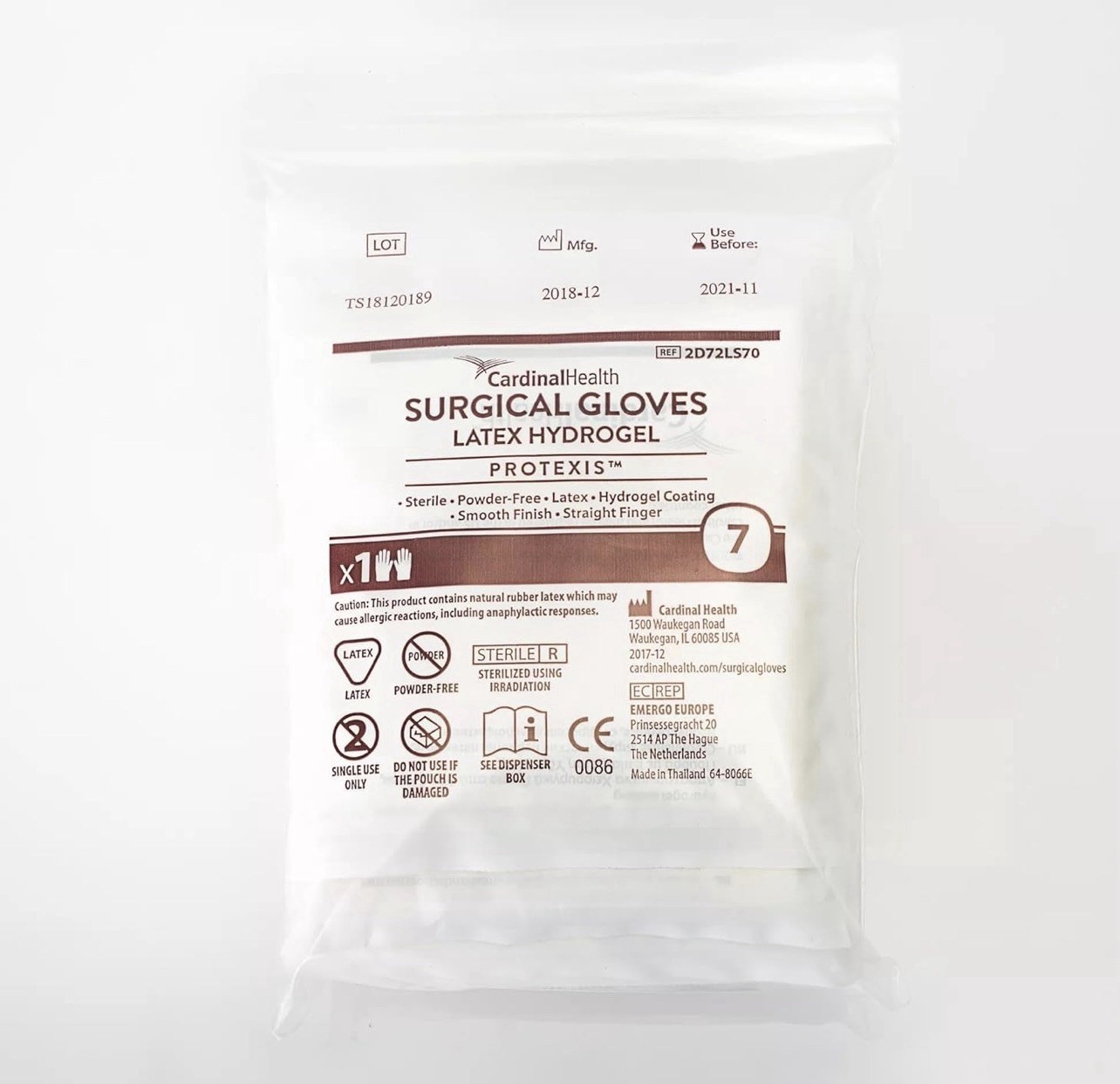 Cardinal Health Protexis Hydrogel Surgical Gloves Latex Powder-Free Size 7.5