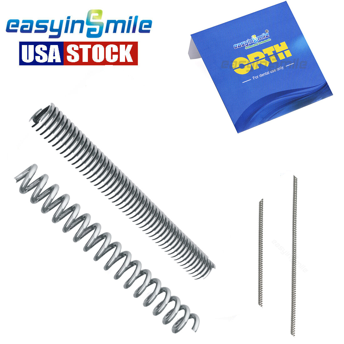 Dental Orthodontic Open Spring Niti Elastic Coil Springs 0.010 0.012 2Pcs/Pack