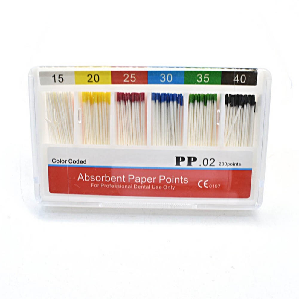 NEW 200pcs/pack 20Pack Dental Endo Root Absorbent Paper Points PP 0.02 15-40#