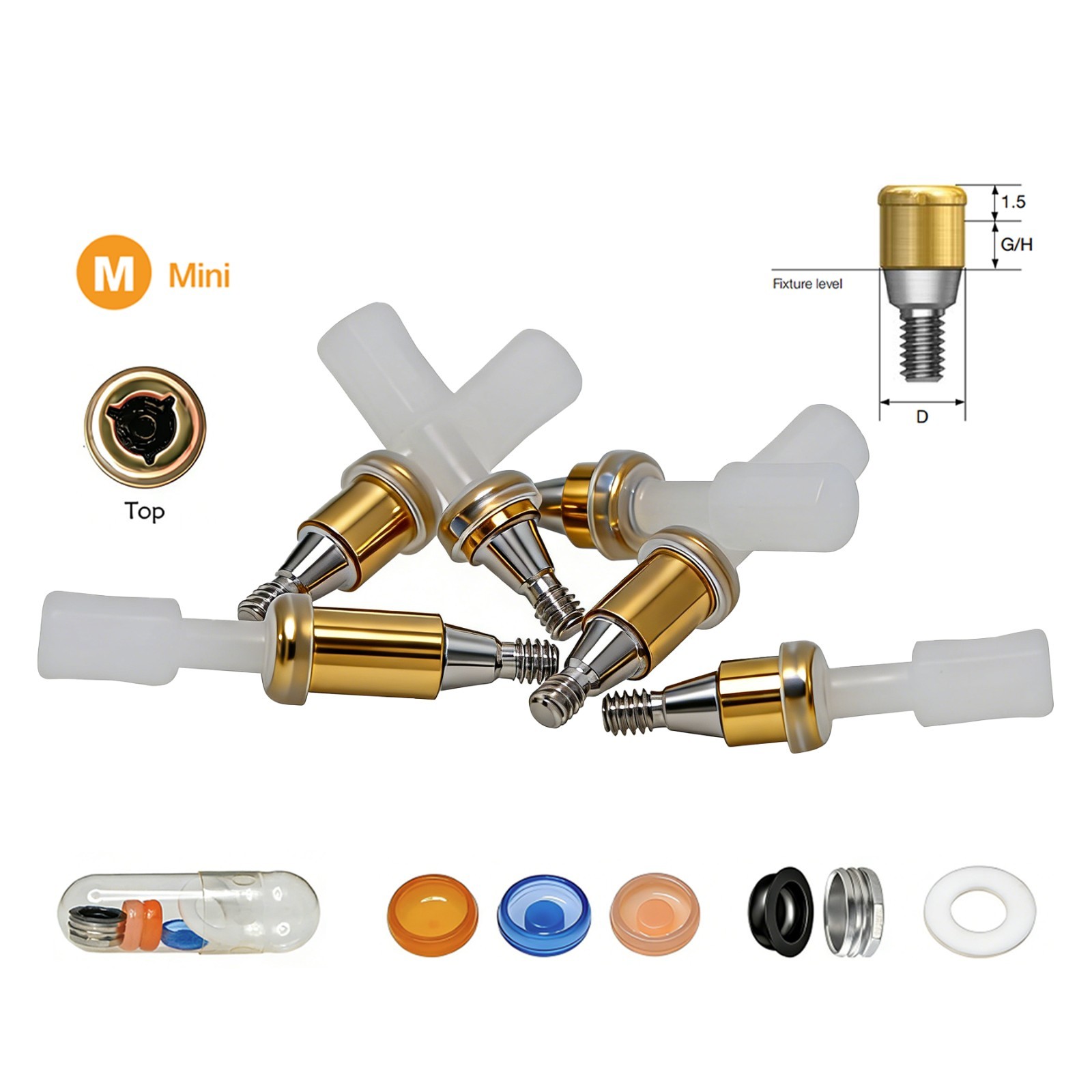 Hiossen ET Implant Locator Abutment Internal Hex ZEST Legacy Overdenture Anchor