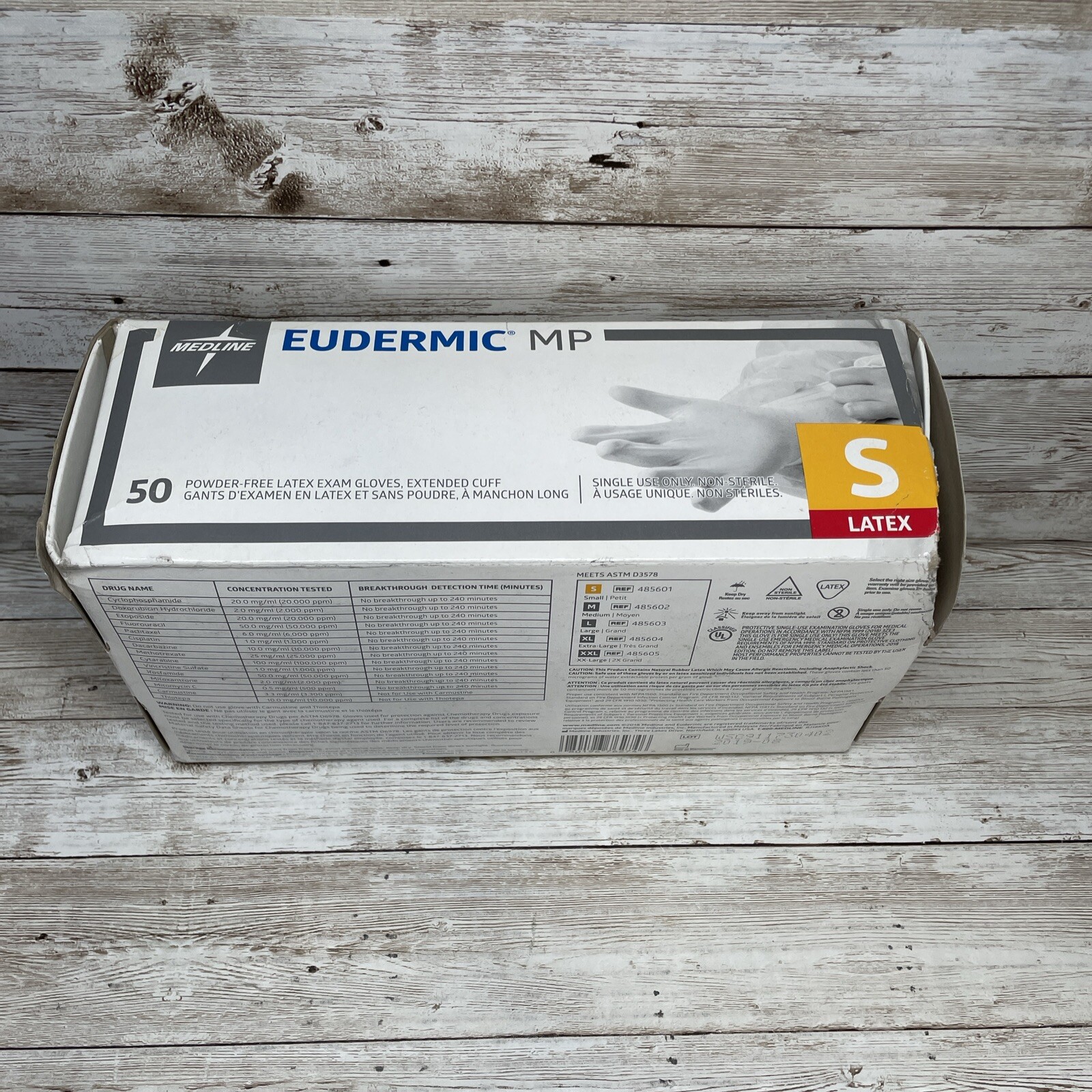 Medline Eudermic MP High-Risk Powder-Free Latex Exam Gloves 2 Boxes Size: SMALL