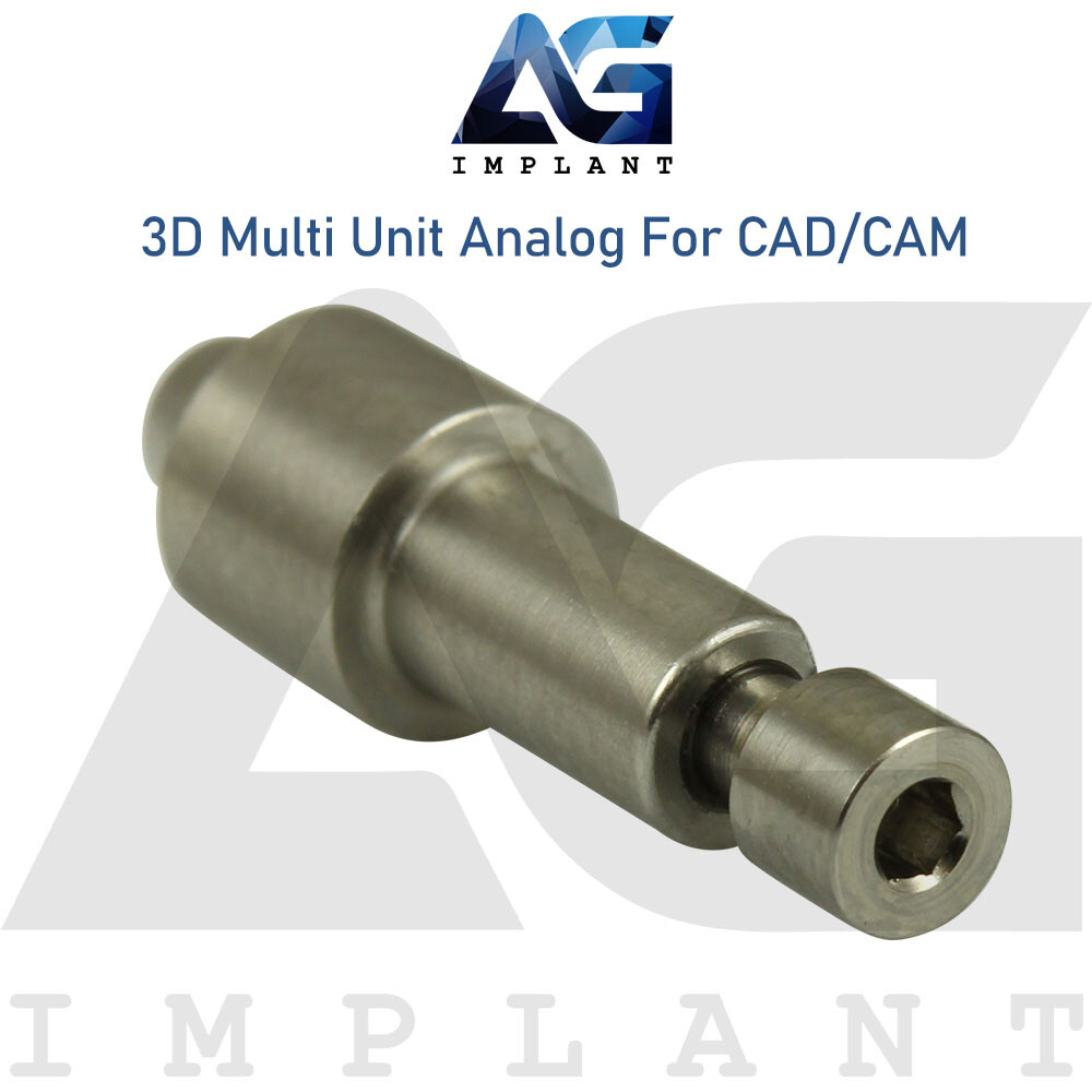 3D Multi Unit Analog For CAD/CAM Library Stainless Steel Lab Dental