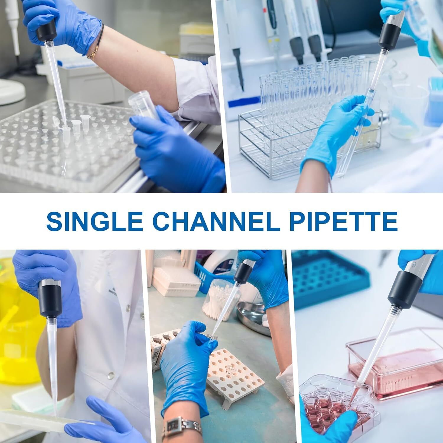 1-10ml Single-Channel Adjustable Pipettes Manual Micropipette High Accurate New