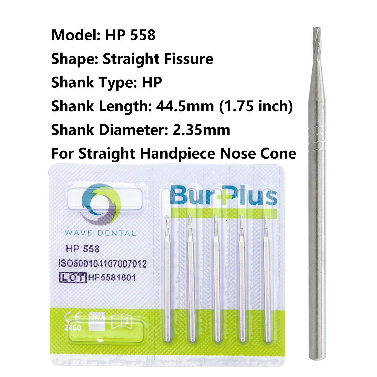 Wave Dental Surgical Burs for Straight Handpiece HP 555 556 557 558 559 560 563