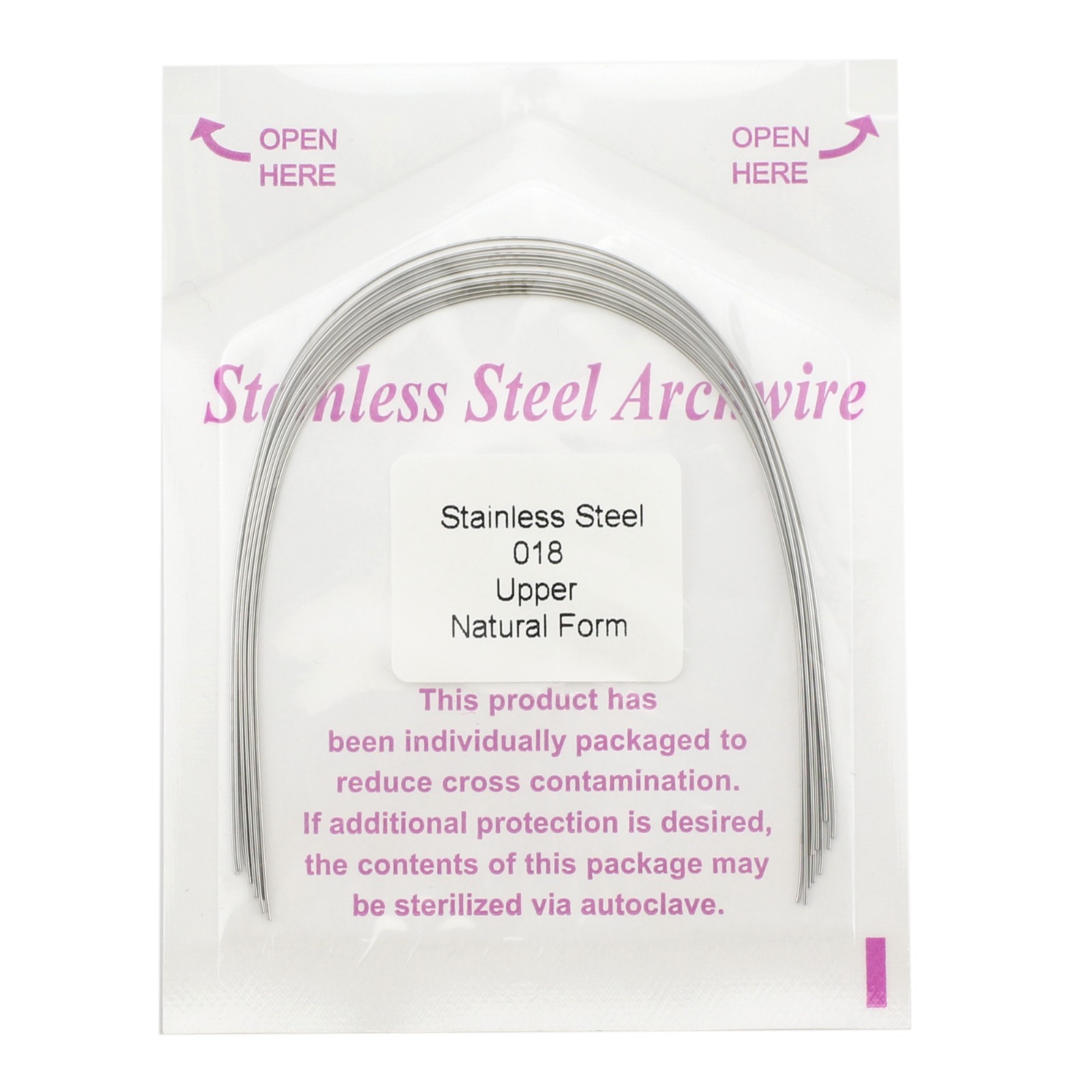 100pcs Orthodontic Arch Wires Stainless Steel Round Natural Arcos de Ortodoncia