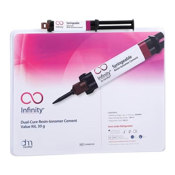 Denmat 039680100 Infinity Syringeable Self Adhesive Dental Cement Value Kit