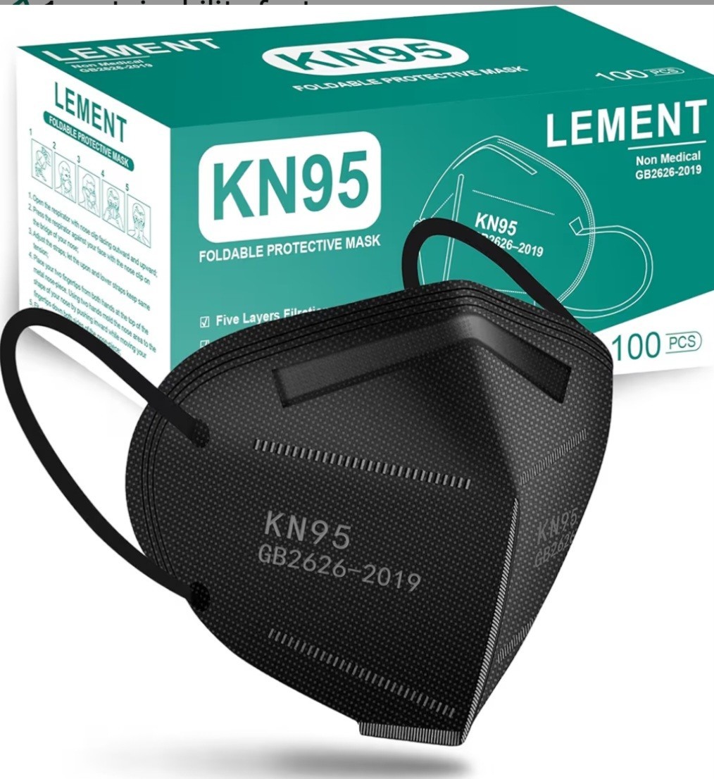 Lement KN95 Foldable Disposable Face Masks 100 Pack GB2626-2019