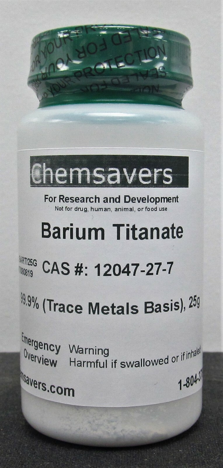 Barium Titanate, 99.9% (Trace Metals Basis), Certified, 25g