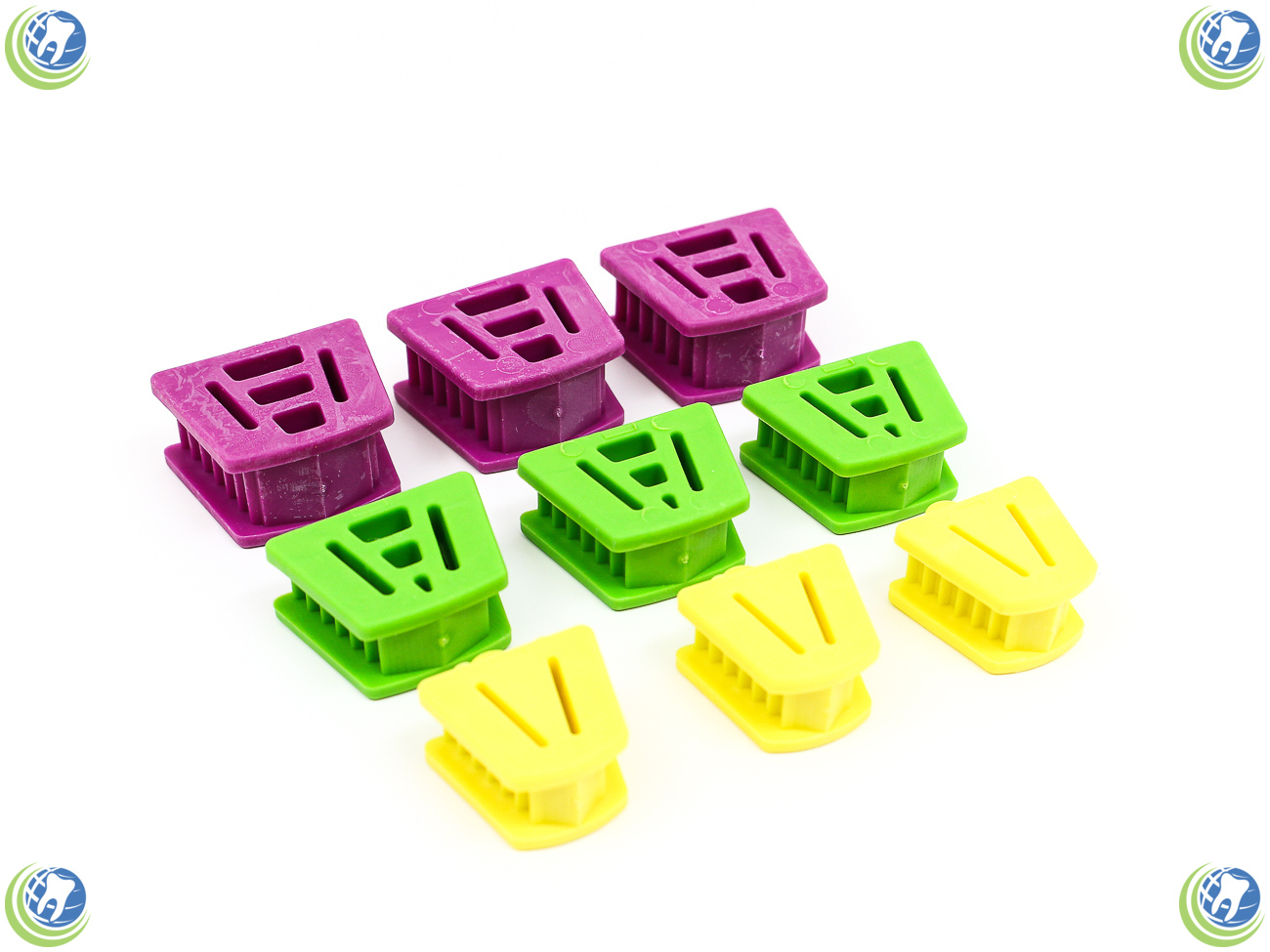 3 X 3Pc Set Dental Orthodontic Mouth Props Retractor Silicone Latex Free S M & L