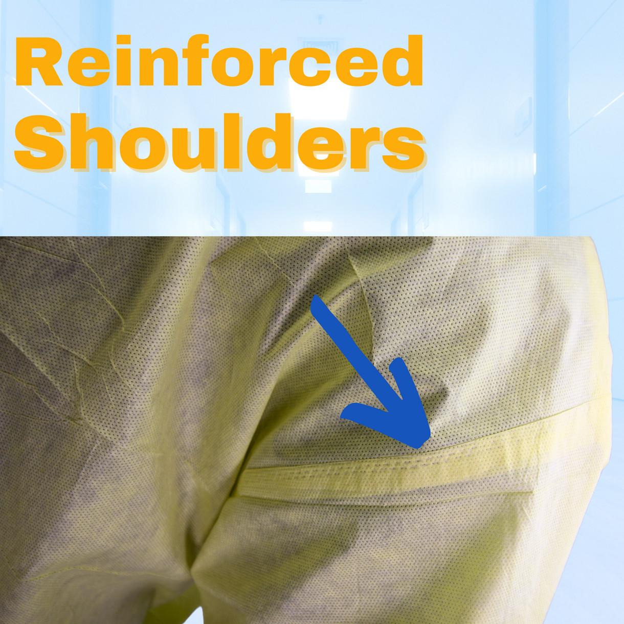 Level 2 Disposable Isolation Gown Yellow – Front Tie Fluid Resistant Medical PPE