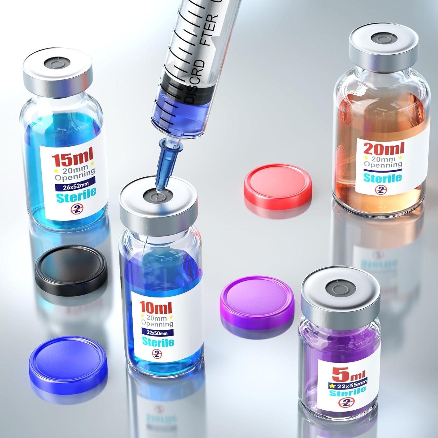 Single Dose Glass Vials – Sterile Package, 5ml (Pack of 10)