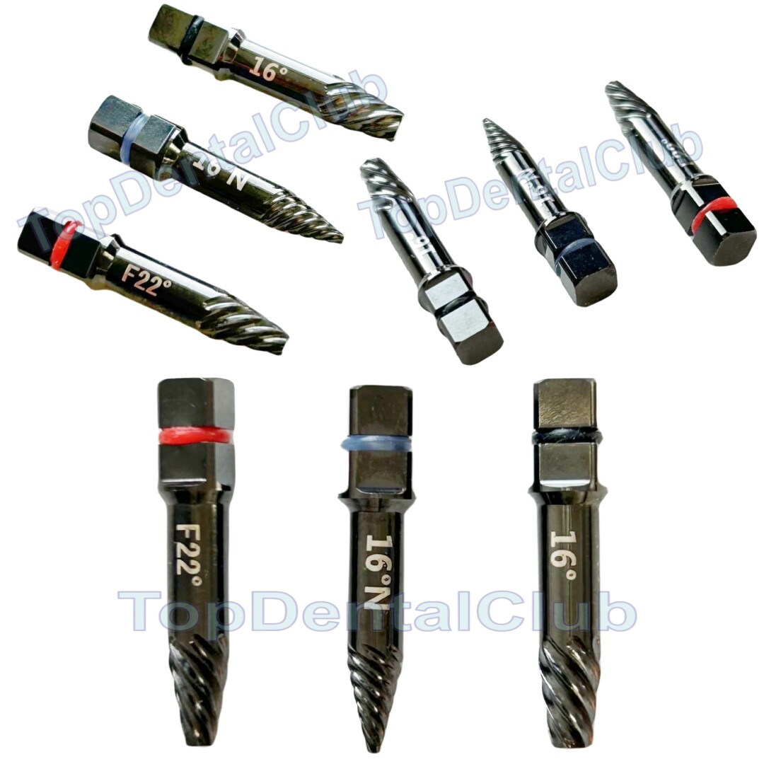 6Sizes Dental Broken Implants Pick Up Extractor Failed Fixture Remove SOS Screws
