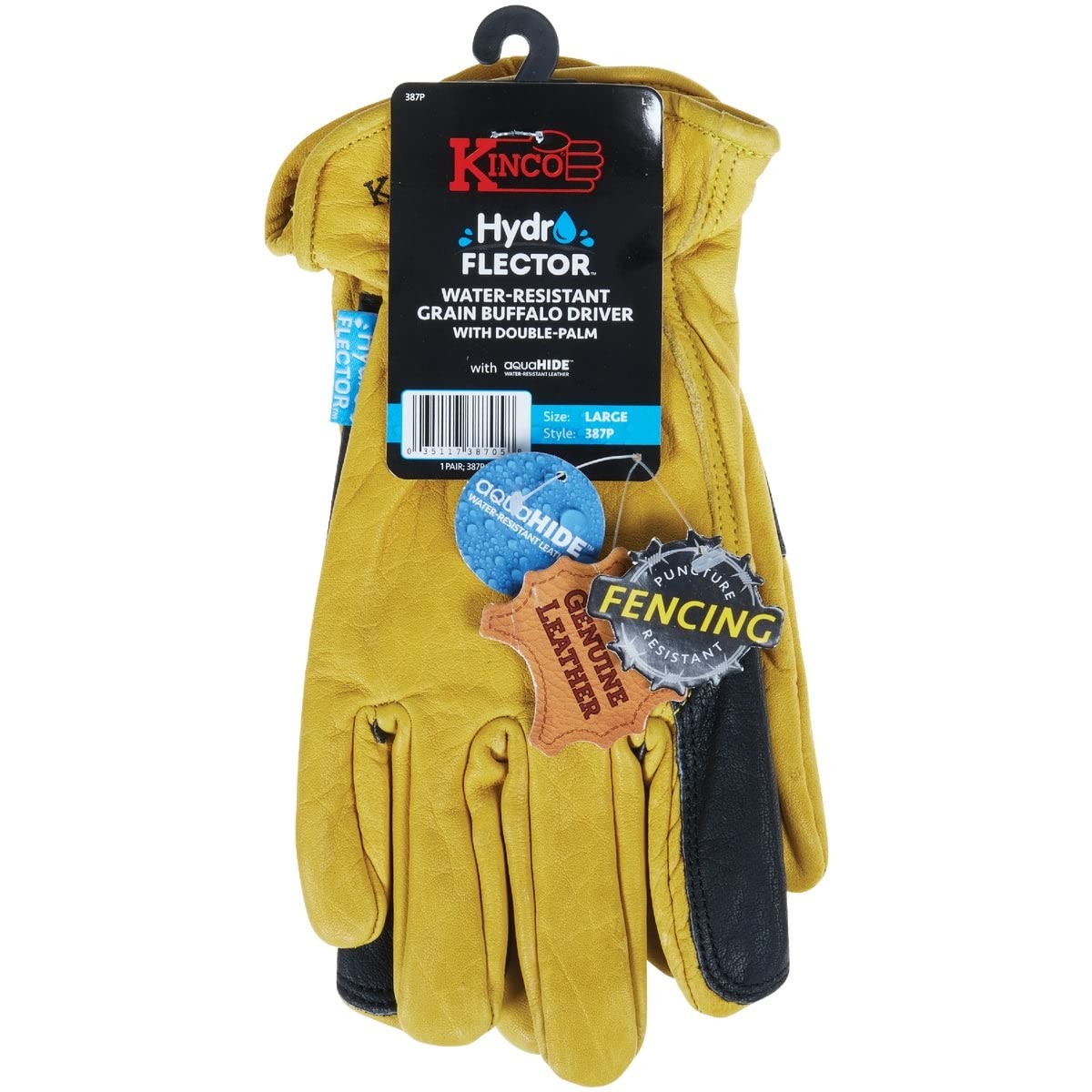 Kinco – Hydroflector Unlined Buffalo Leather Work Gloves 387P