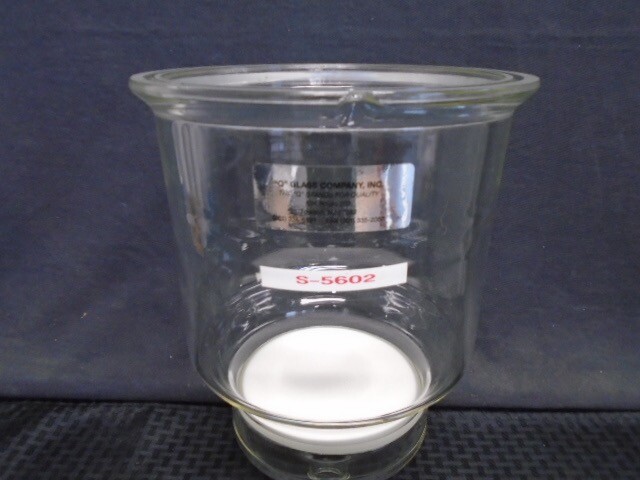Q Glass 6L Reaction Vessel Funnel w/ Fritted Disc Process Pipe 200mm Flange B