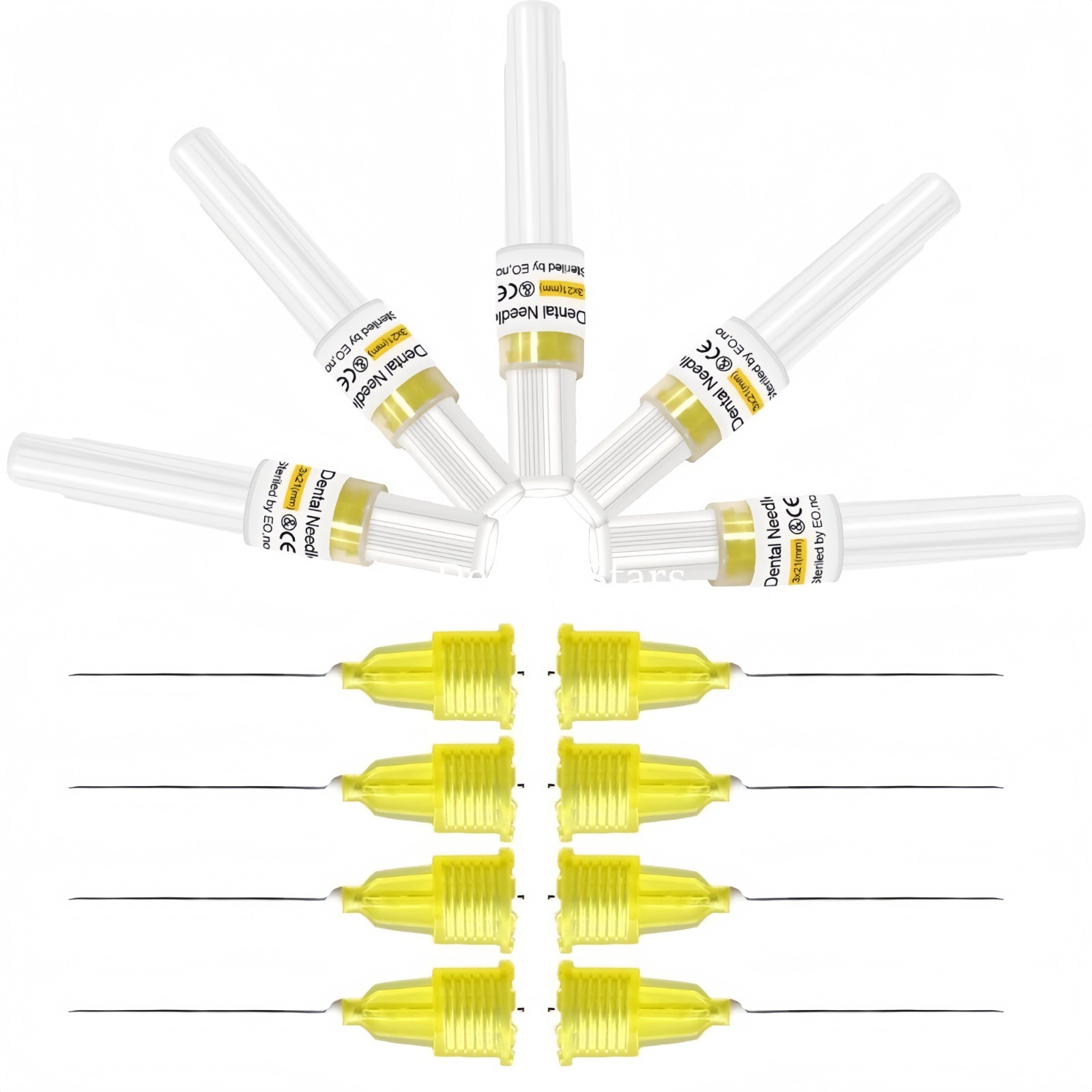 Dental Disposable Needles 100pcs Plastic Hub Sterile 27G 30G 21/25/32/35mm