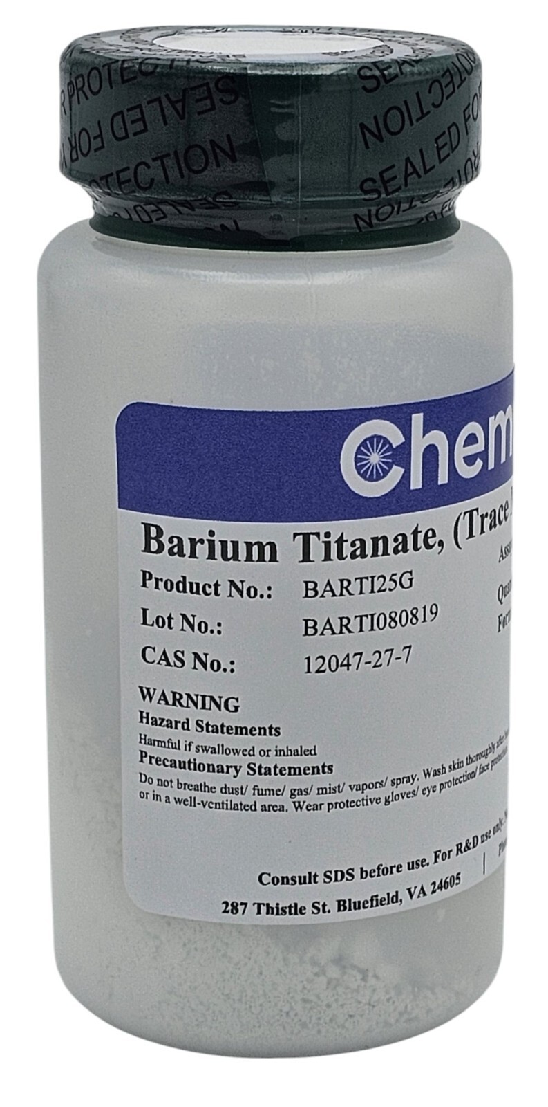 Barium Titanate, 99.9% (Trace Metals Basis), Certified, 25g