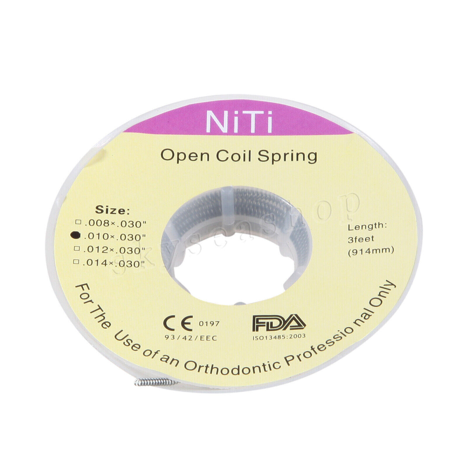 USA Dental Orthodontic Niti Open Coil Spring Spool Dia.010 *030 » inch 914mm Ab
