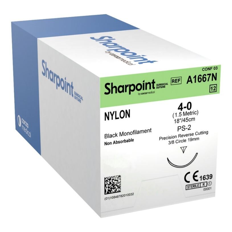 *12-Pieces* Sharpoint Nylon Black Monofilament 18″ PS-2 Reverse Cutting A1667N