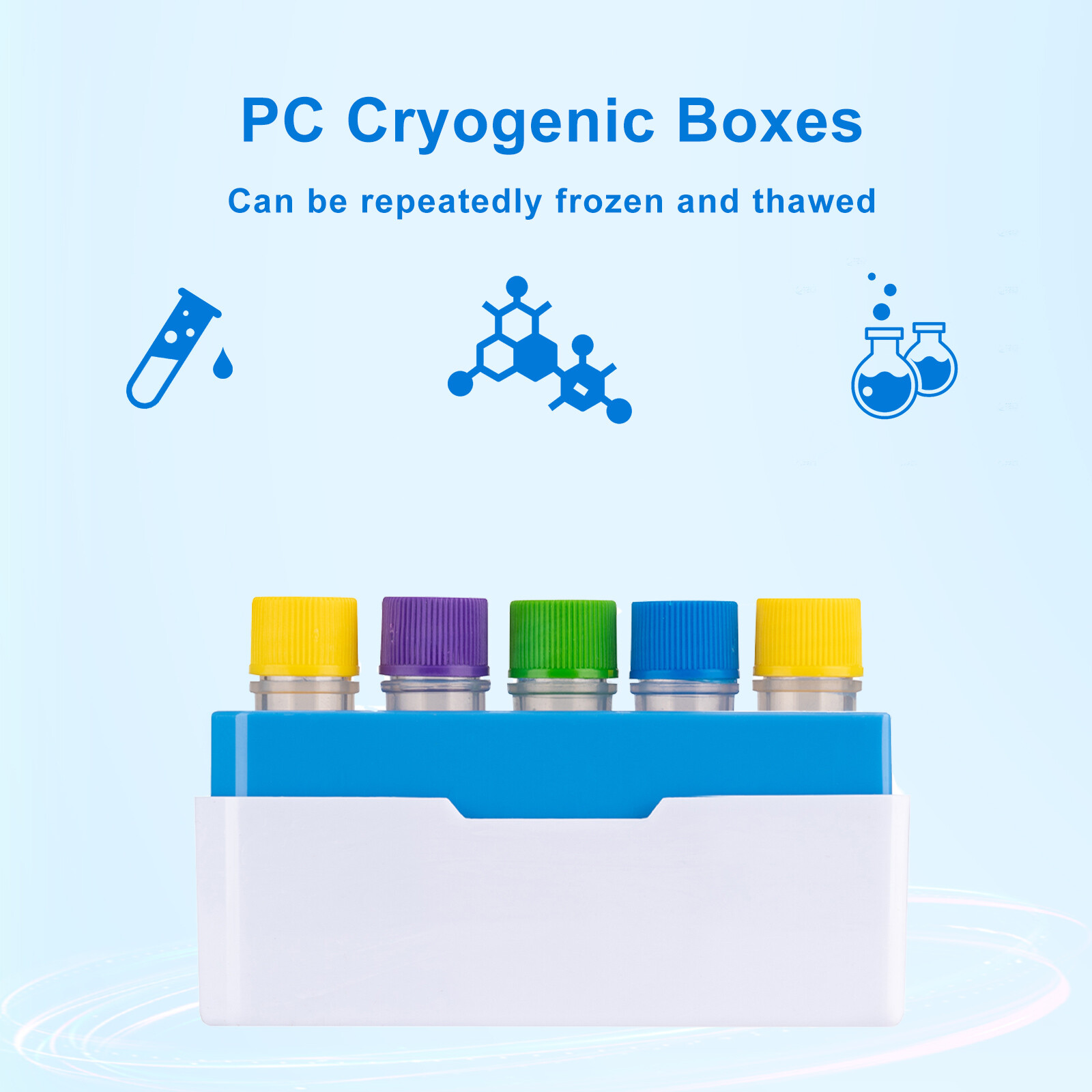 PC Cryogenic Boxes-2in. 25-Well, 5/Pack, 30/Case
