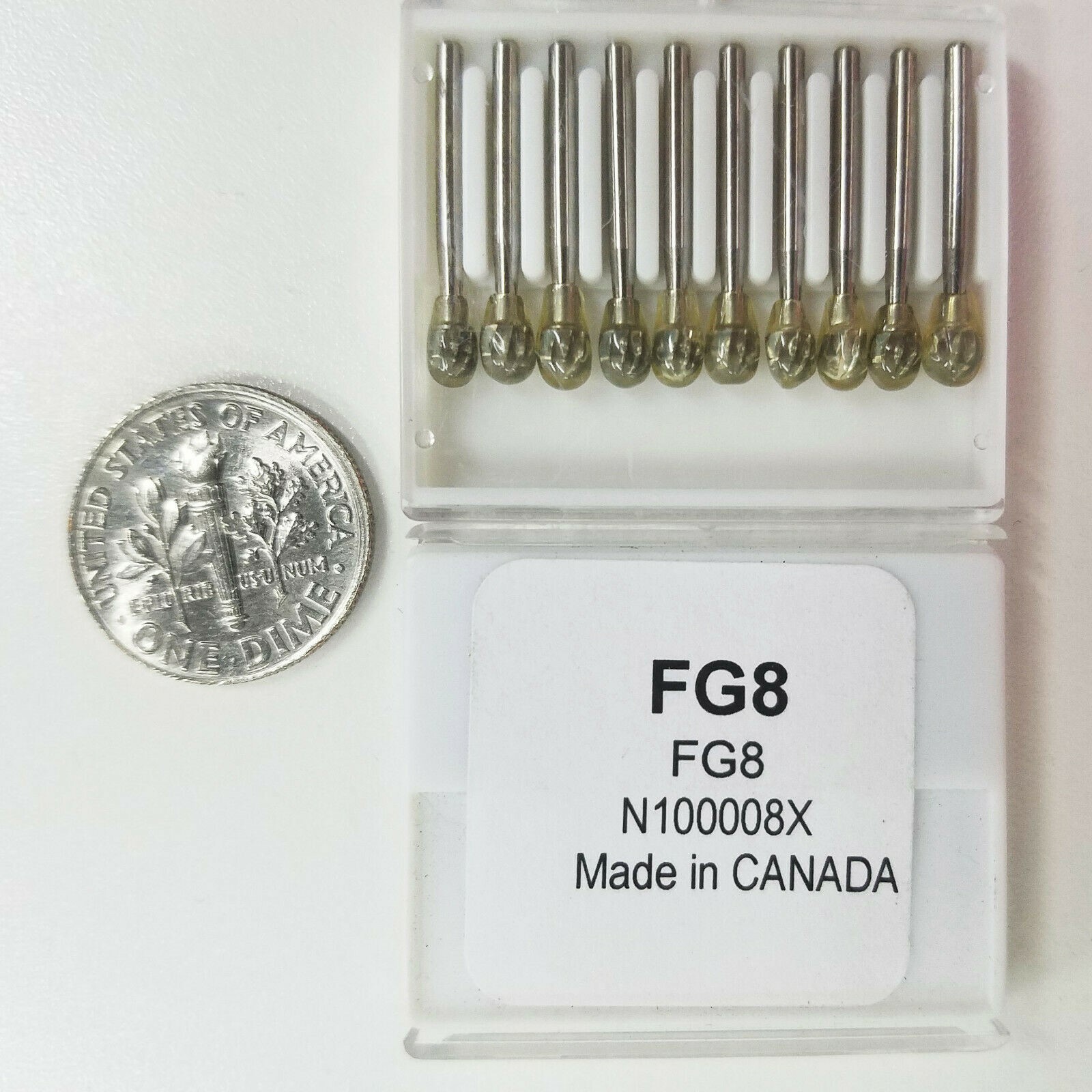 Beavers FG8 Carbide Burs FG 8 Bur #8 Friction Grip Made in Canada 100-10