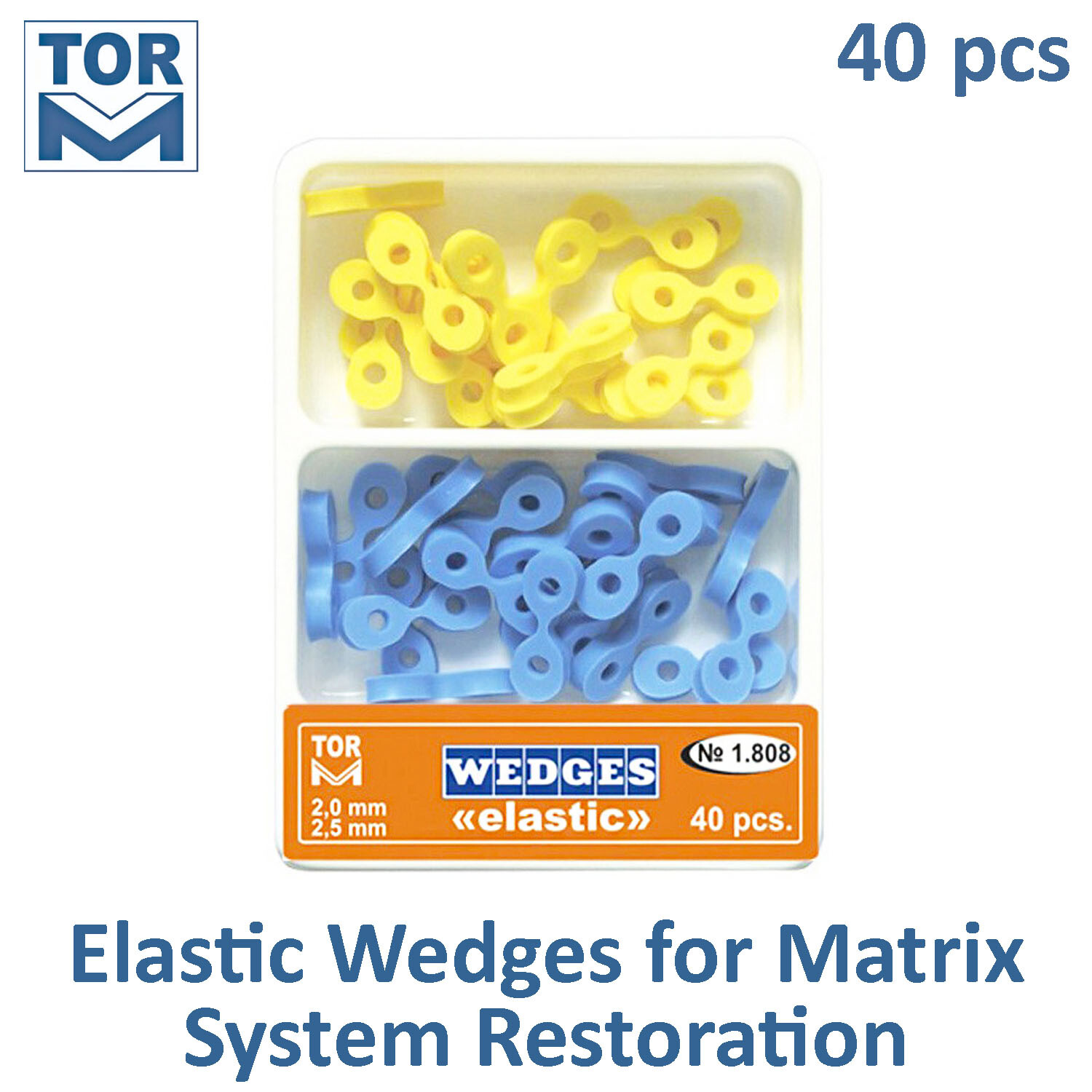 Set of Elastic Wedges for Dental Matrix System Restoration TOR VM 1.808 – 40 pcs