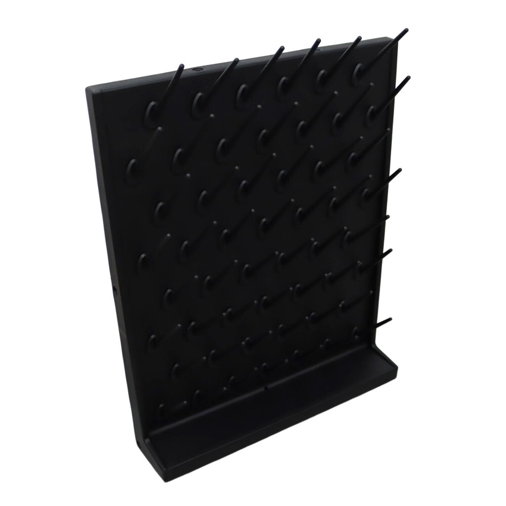 52-Pegs PP Drying Rack Single Side Cleaning Board for Test Tubes Flasks Draining