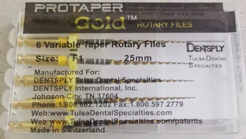 Protaper Gold Rotary Files 25mm F1 Dentsply Tulsa Assorted Endodontics 10Pks