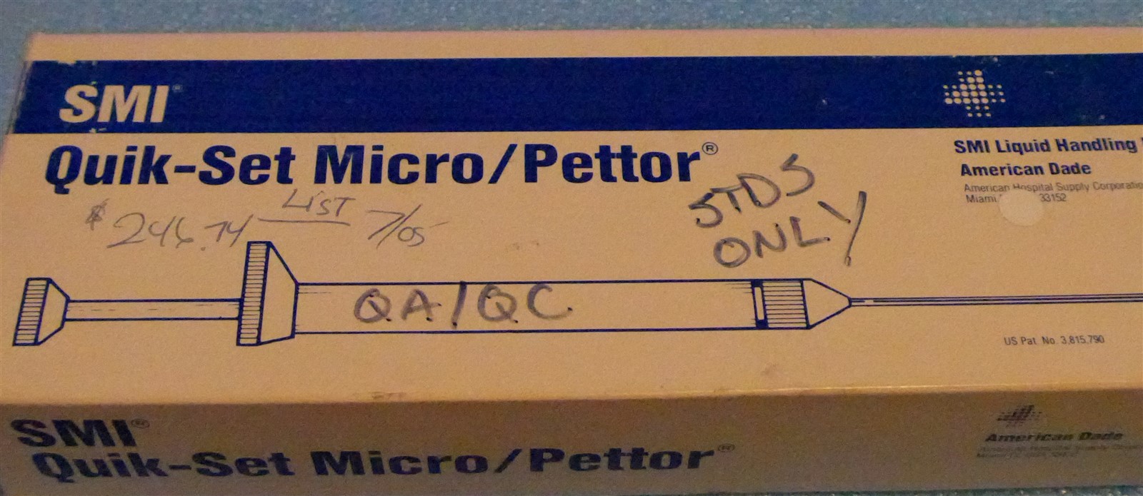 SMI adjustable Volume Quick Set Micro/Pettor 1800D