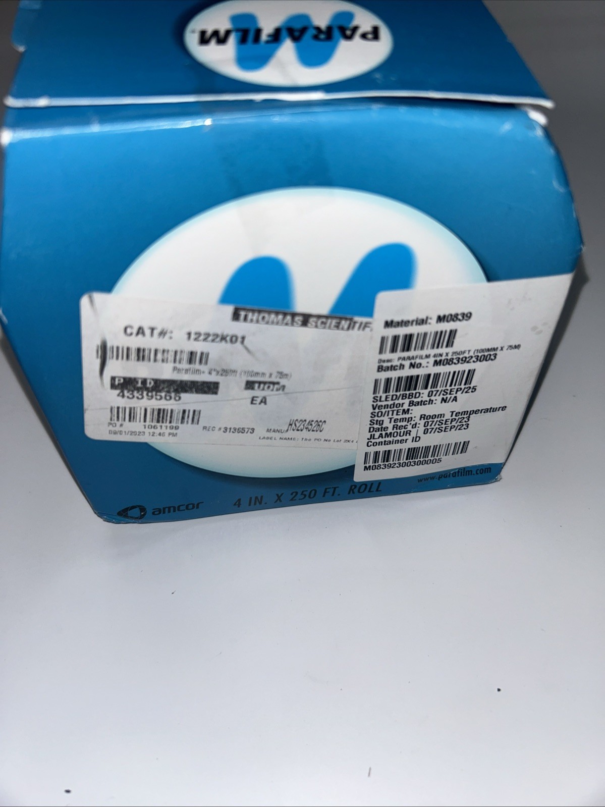 Parafilm PM-999 All-Purpose Laboratory Film, 4″ x 250′ Double size roll