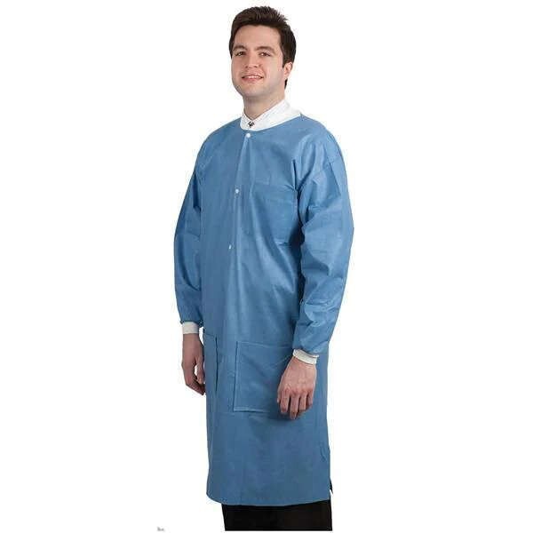 Disposable Lab Coats Knee Length, Ceil Blue X-Large, 10/Pack, Mark3, CG-3660CBXL
