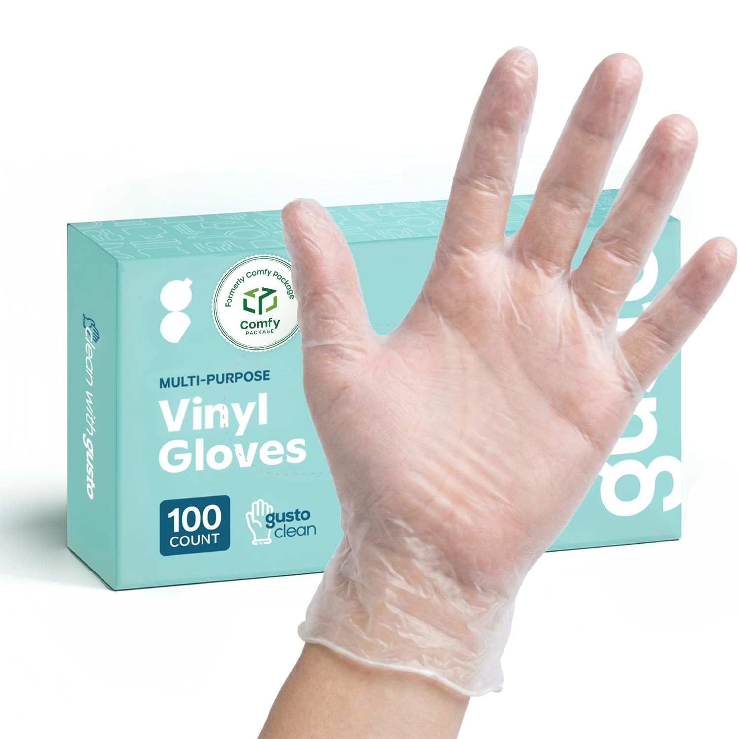 Disposable Vinyl Gloves 100 Count Small Plastic Safety Hand Protection
