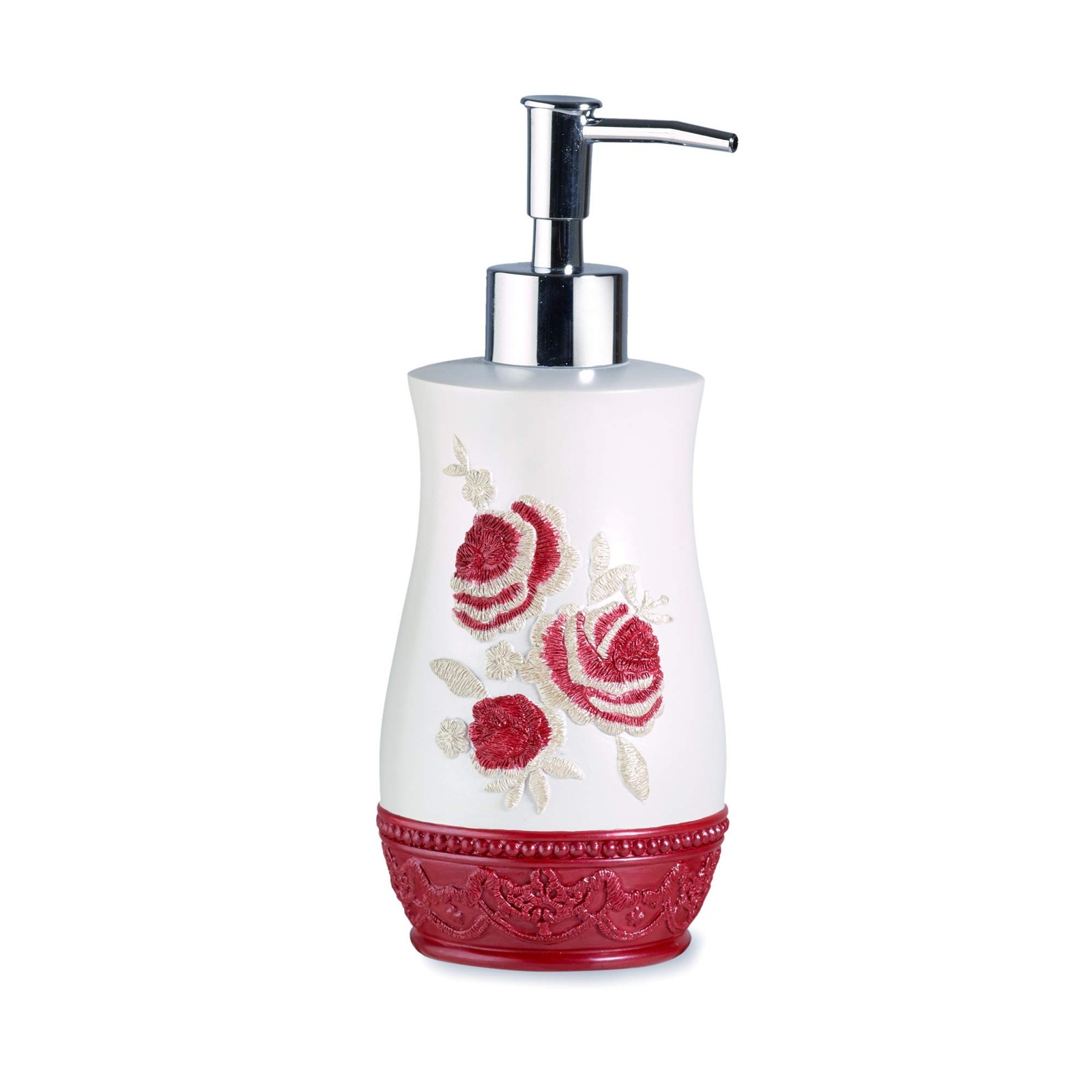 Popular Bath Blossom Rose Style Lotion Pump Modern Luxury Decor Burgundy 971170