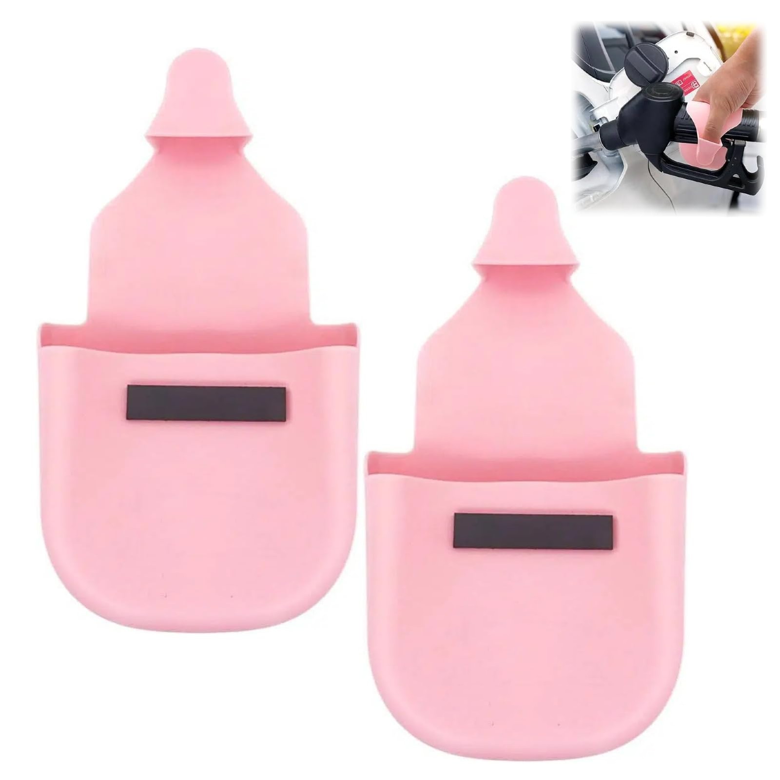 gblckadof 2 Pcs Silicone Gas Glove,Pink Gas Pump Glove,Silicone Gas Gloves Fo…