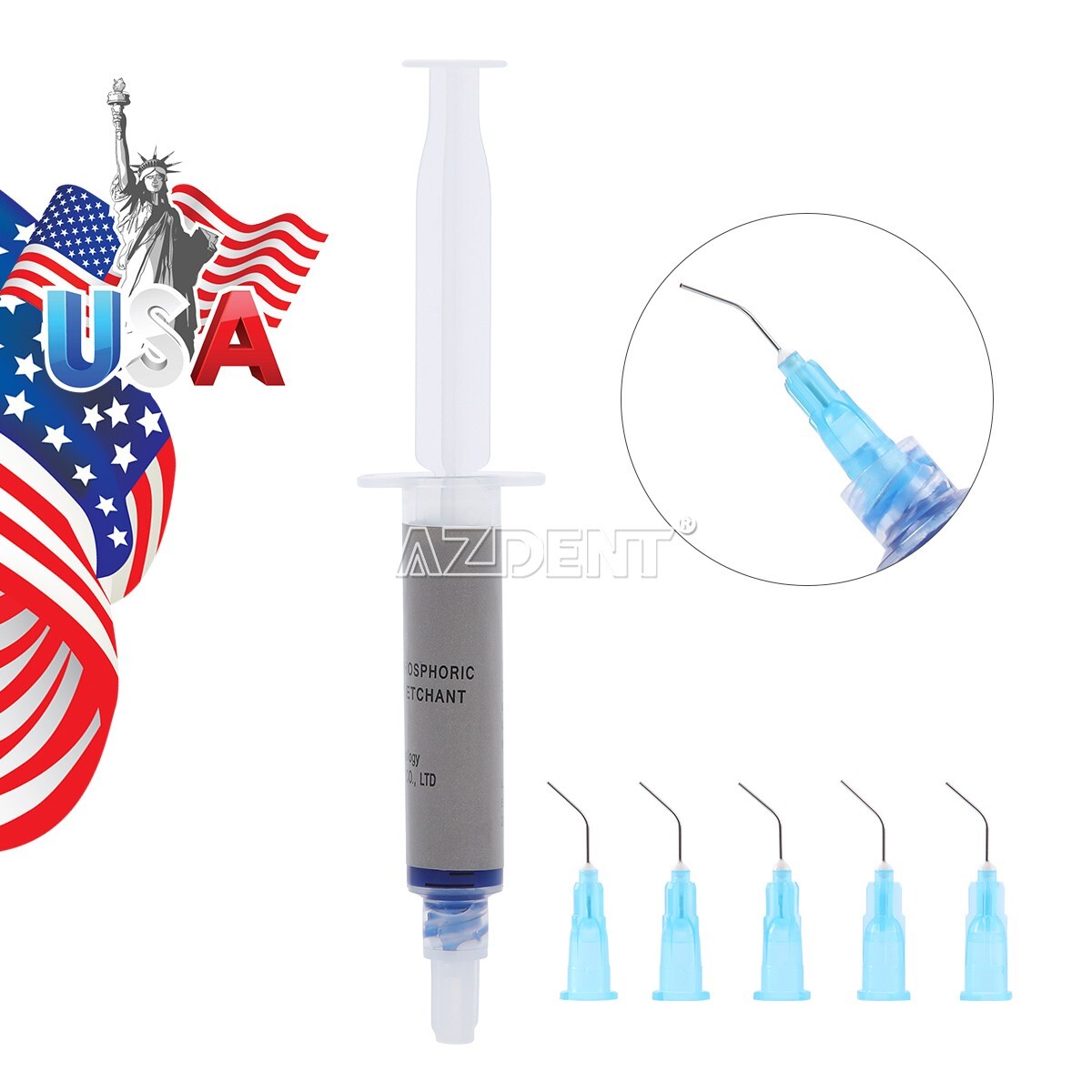 Gel grabador dental 37% ácido fosfórico Gel de sílice grabador 5ml/Syringe