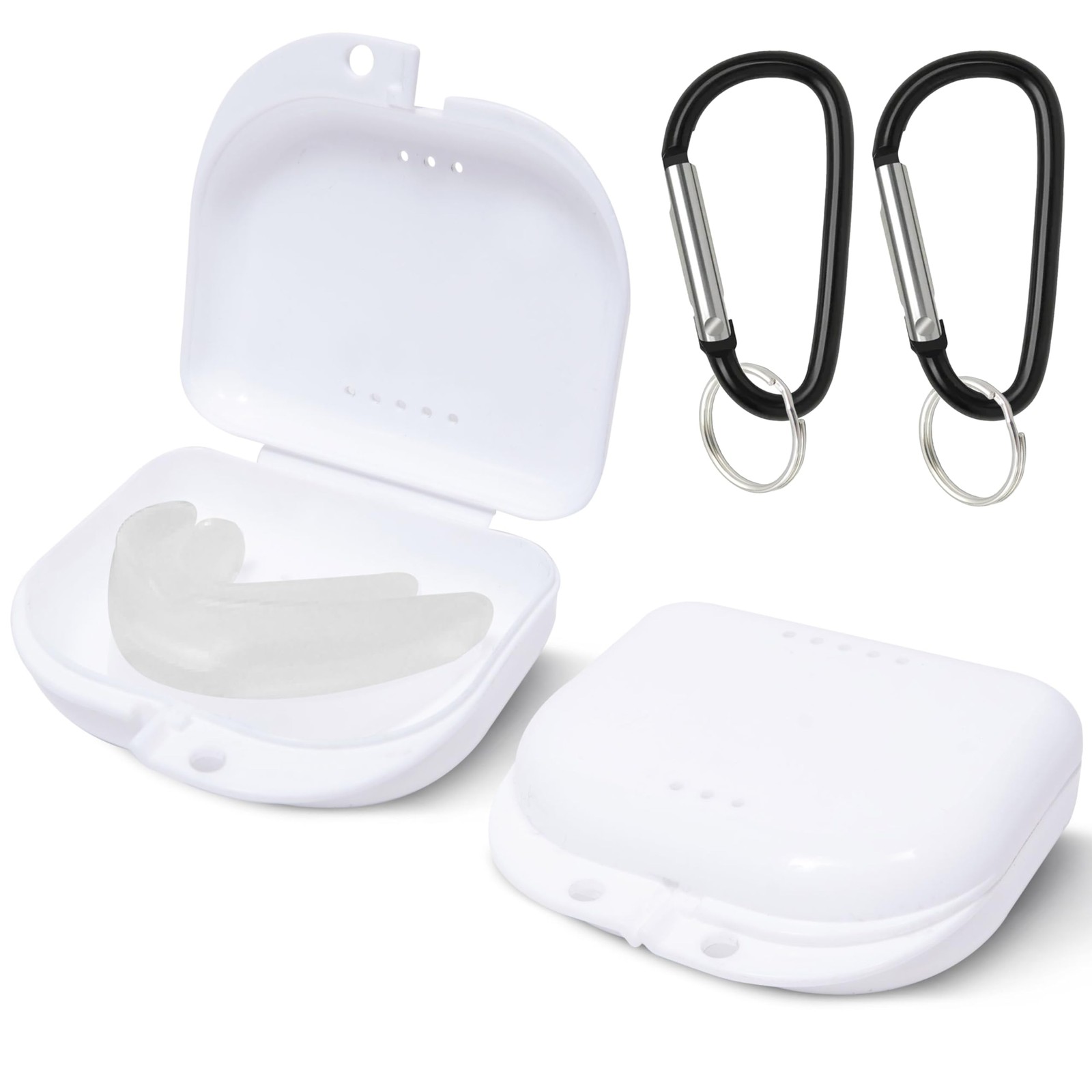 Retainer Case – Pack of 2 – Odorless Mouth Guard Case – Retainer Holder – Ven…