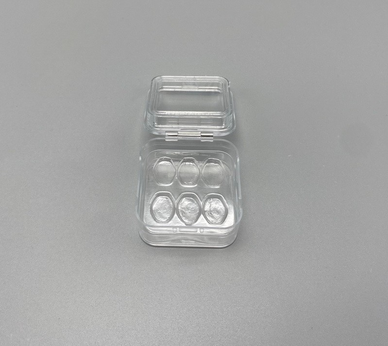 10*Denture Storage Box Dental Crown Box With Transparent Flexible with slot Case
