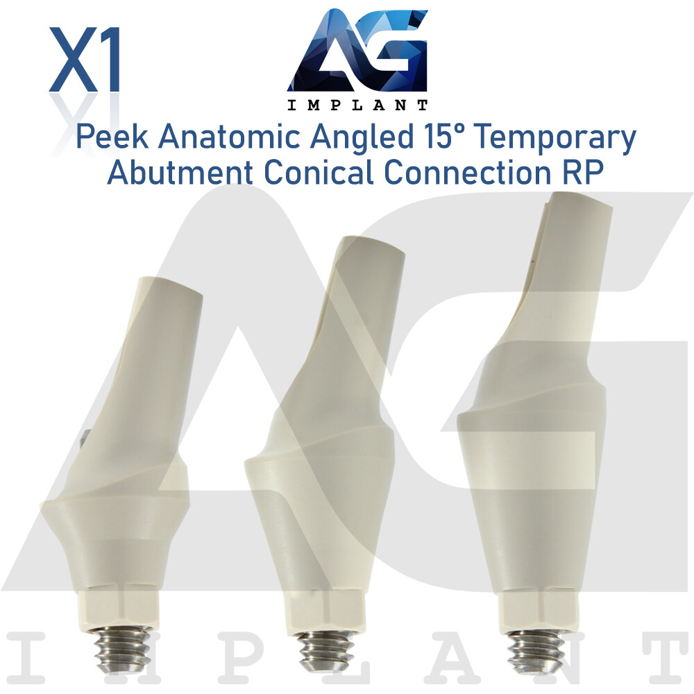 Peek Temporary Anatomic Angled 15° Prosthetic System RP Conical Connection
