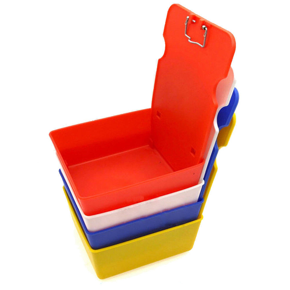Dental Laboratory Plastic Working Case Stainless-Steel Pan Tray With Clip Holder
