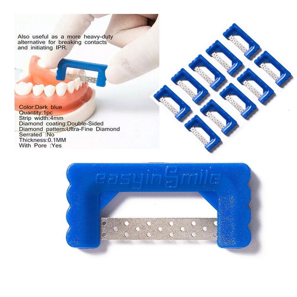 Dental Orthodontic Interproximal IPR Reduction Strip Polishing Enamel Saw 10Size