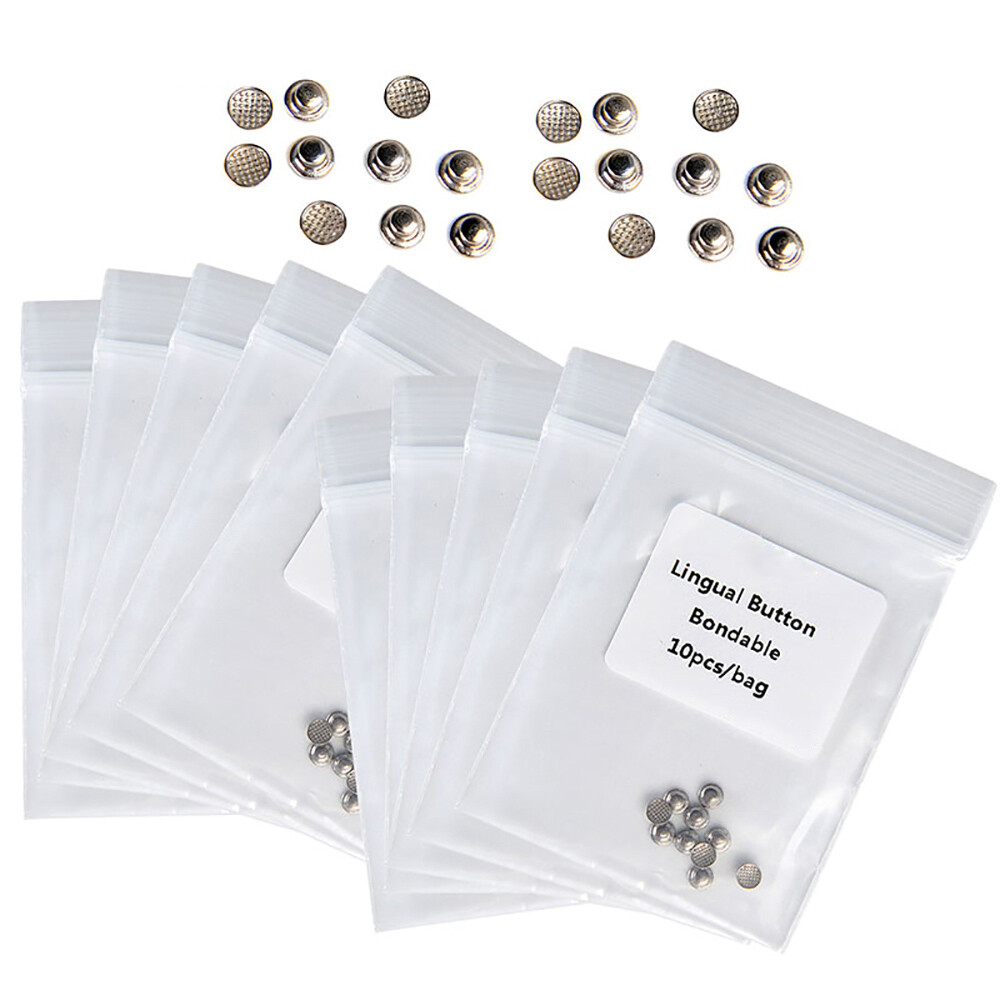 AZDENT Dental Ortodoncia Botones Linguales de Base Redonda Bonda 10Pc/pack