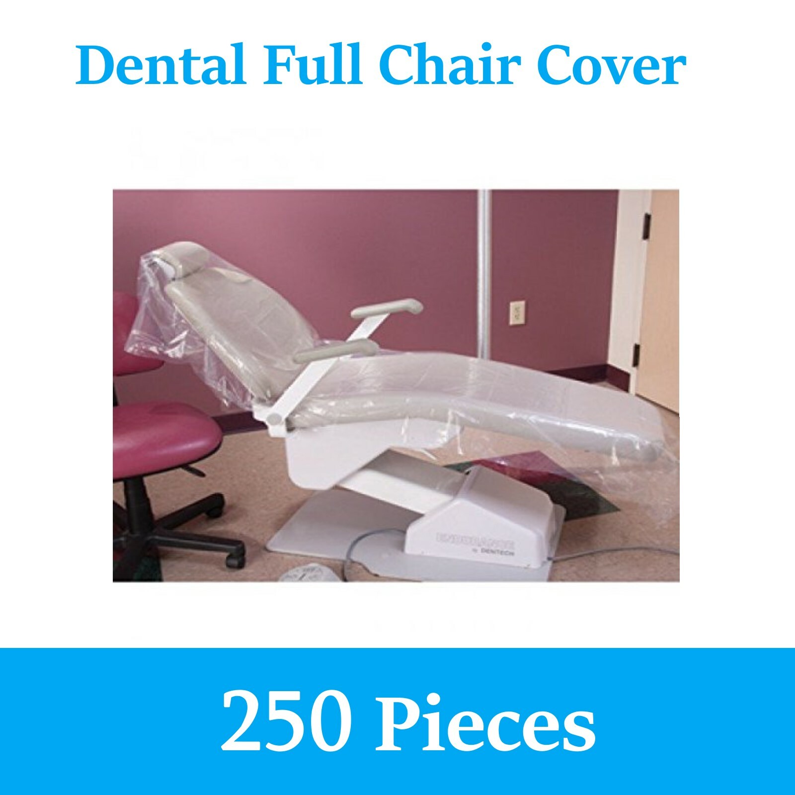 Dental Full Chair Cover sleeve 81″ x 29 1/2″ – 250 Pieces in Dispenser Case