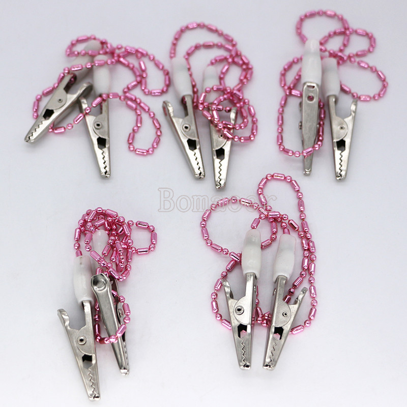 50Pcs Dental Instrument Flexible Bib Clips Cord Napkin Holders Random Color