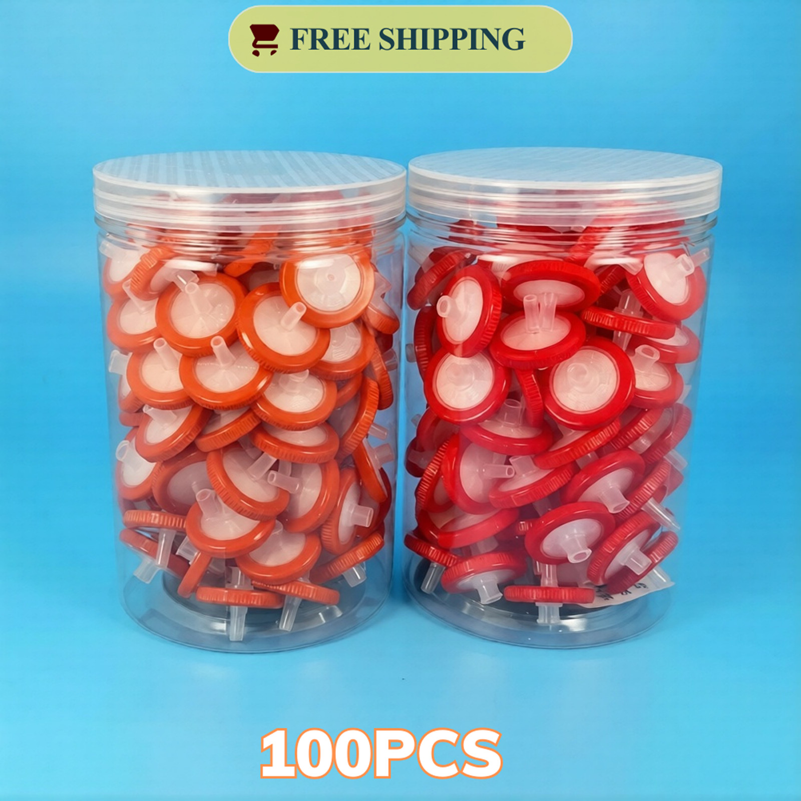 PTFE Syringe Filter Hydrophobic 0.22µm / 0.45µm 13mm 25mm 33mm – 100–500PCS