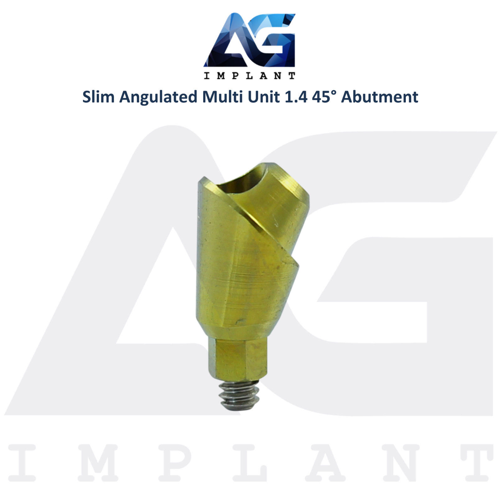 10 Angulated Multi Unit 1.4mm Prosthetic 45° Slim Platform Int Hex 2.0mm System
