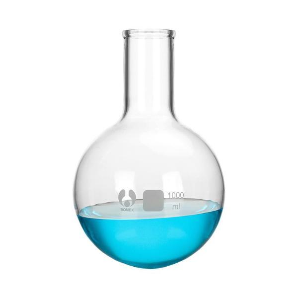 Transparent Glass Flask 50ml-5000ml High Temp Resistant Lab Supply Round Bottom